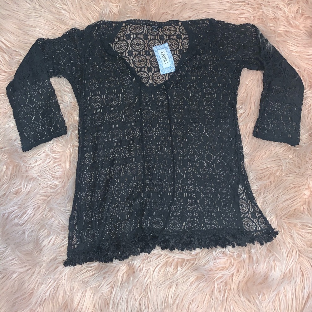 Black mesh cover up